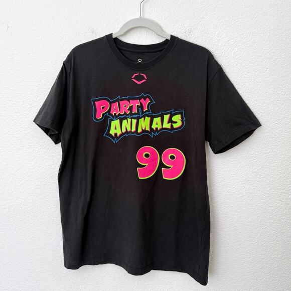 [Banana Ball] Party Animals Crew Neck Short Sleeve T-Shirt Baseball Size Large L - Picture 1 of 9
